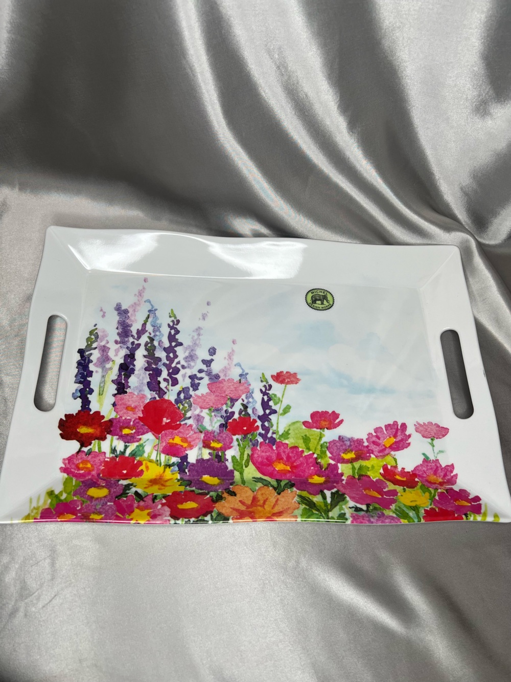 Michel Design Works "Sweet Floral Melody" Large Melamine Serving Tray
